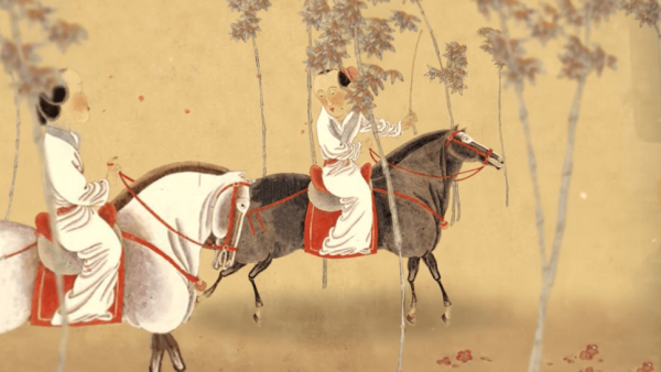 中国风插画动画：踏雪归去